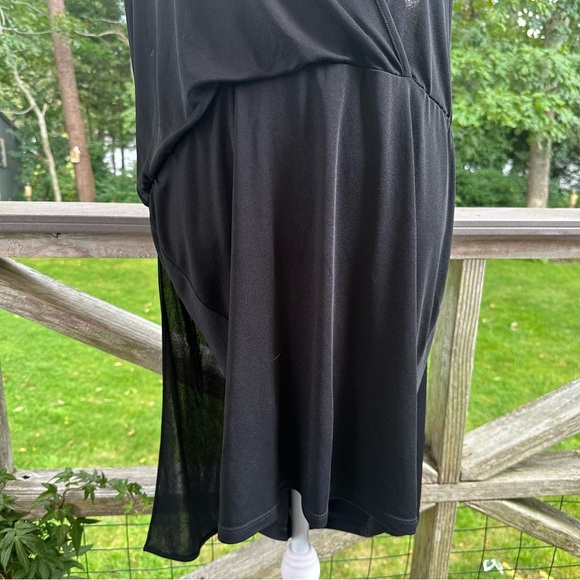 Stella McCartney Made in Italy Stretch Rayon Black Draped Dress Size 40 NWT - Picture 3 of 11